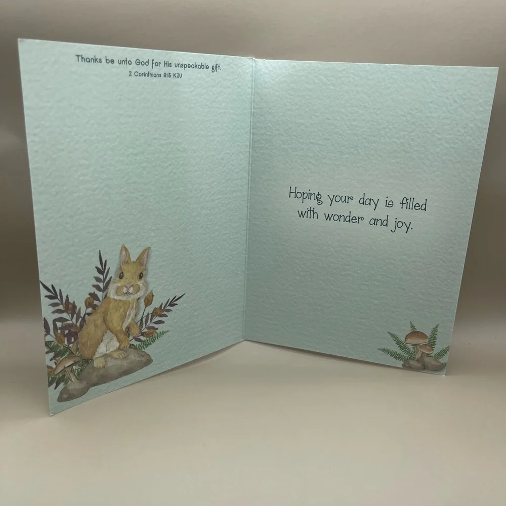 Bunny Mushroom Birthday Greeting Card, New, For Bundles Only 🍄🐇